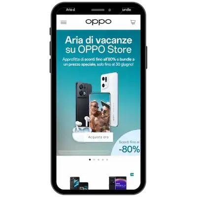 oppo italia home telefono esempio shopify plus.webp
