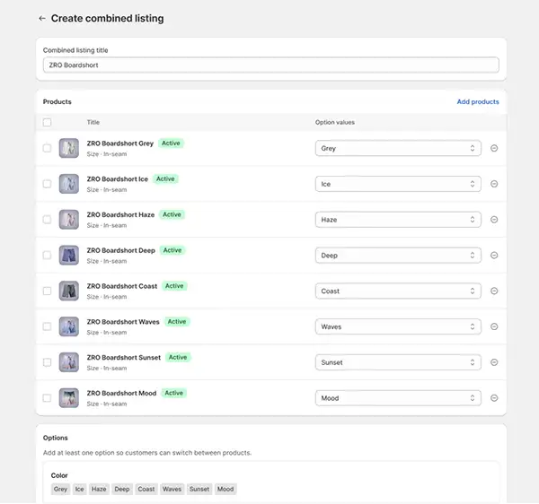 Shopify combined listings App