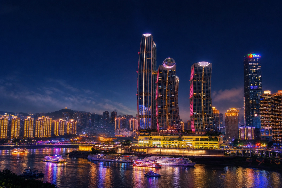 night view of chongqing