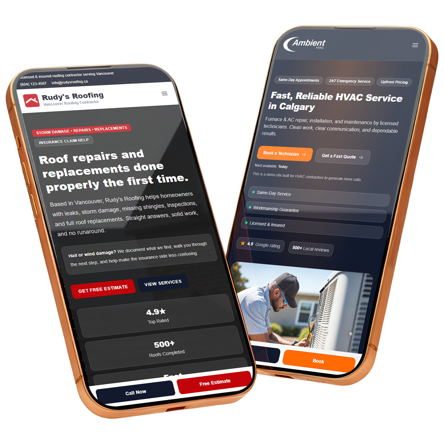 Ironwood Digital contractor website preview
