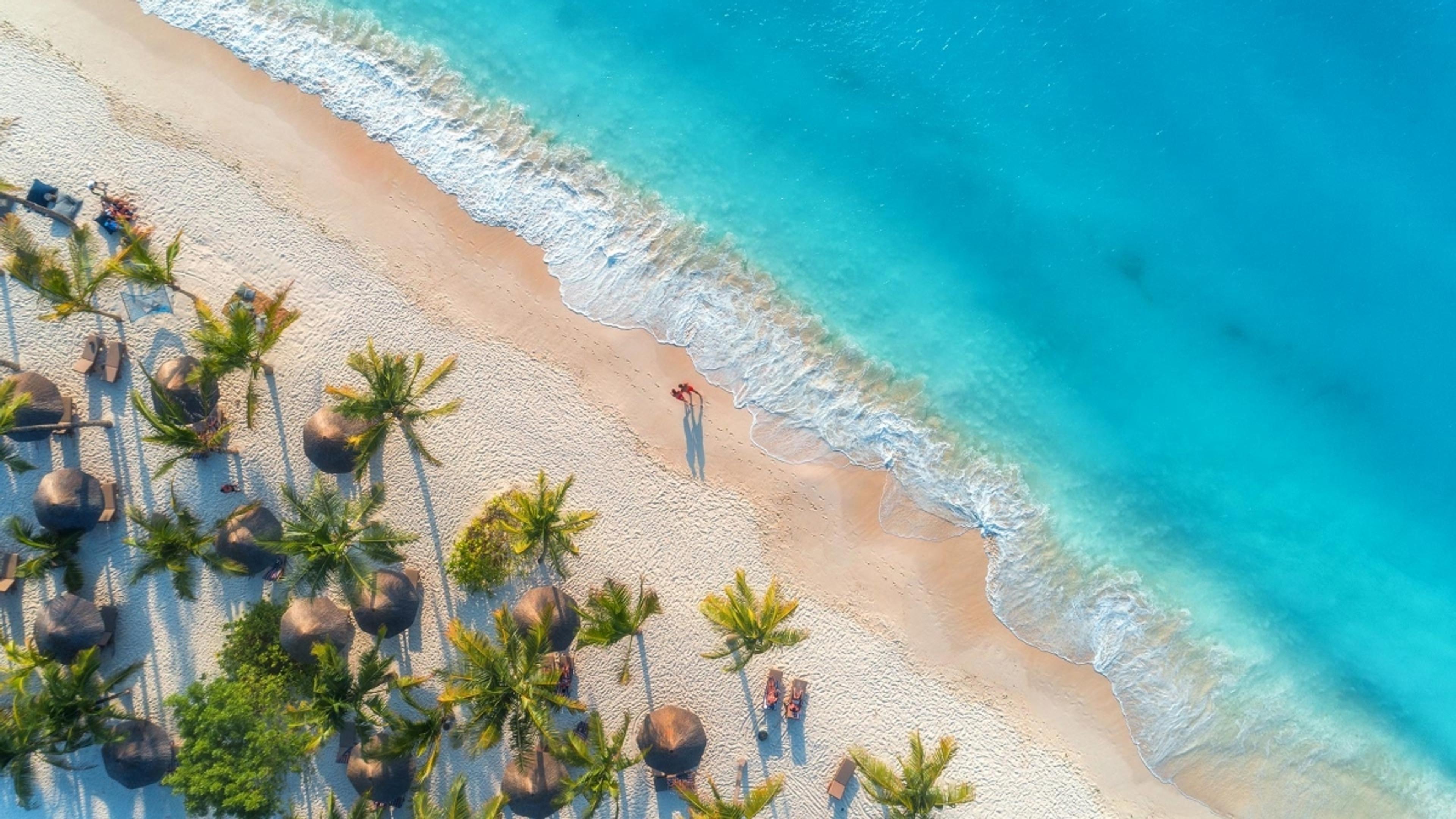 Aerial view of beach