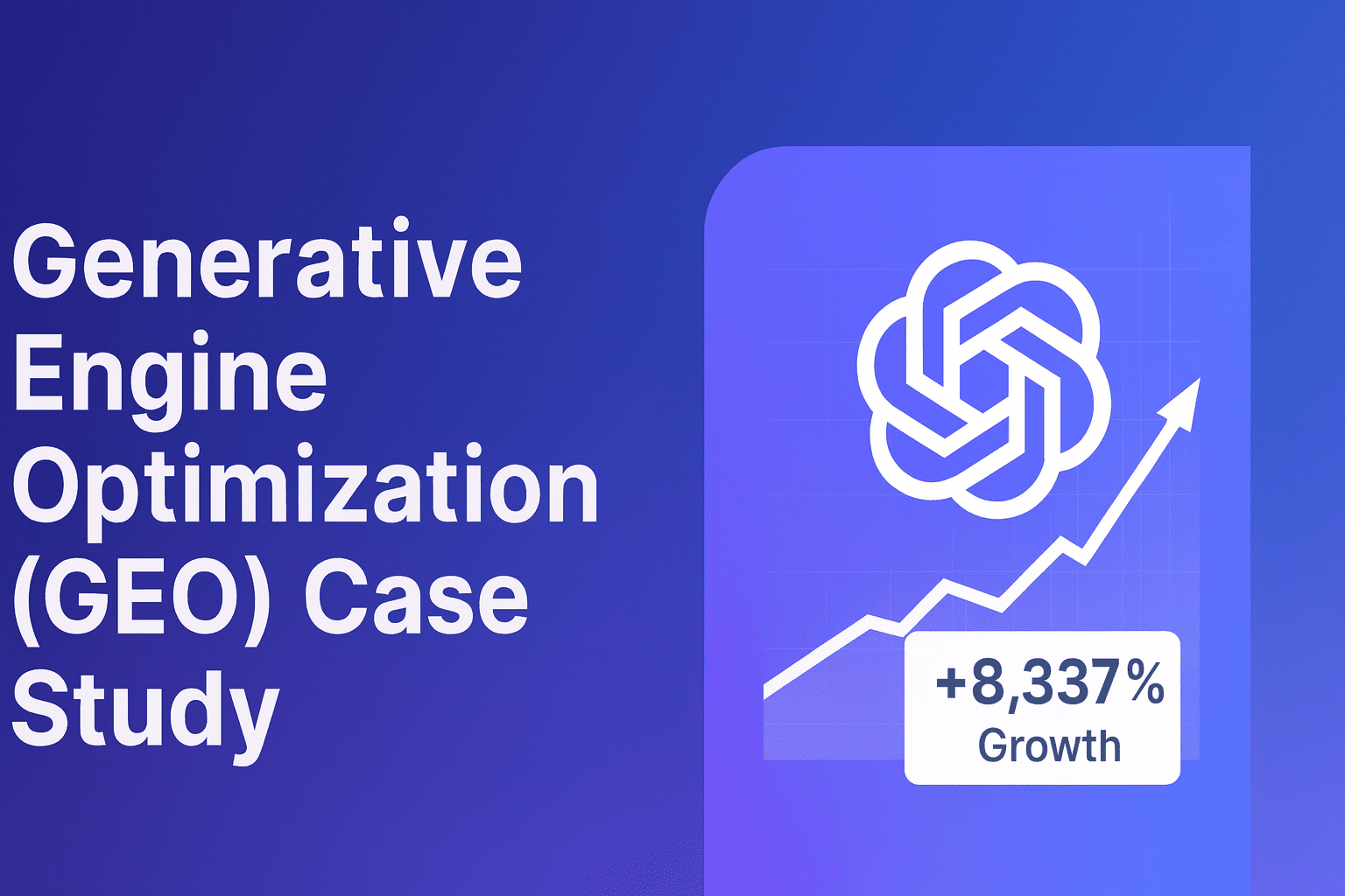 Generative Engine Optimization (GEO) Case Study: 8,337% ChatGPT Referral Growth in 90 Days