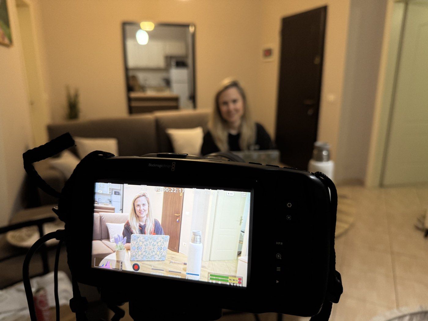 Grabando las primeras sesiones de video en Shkodër