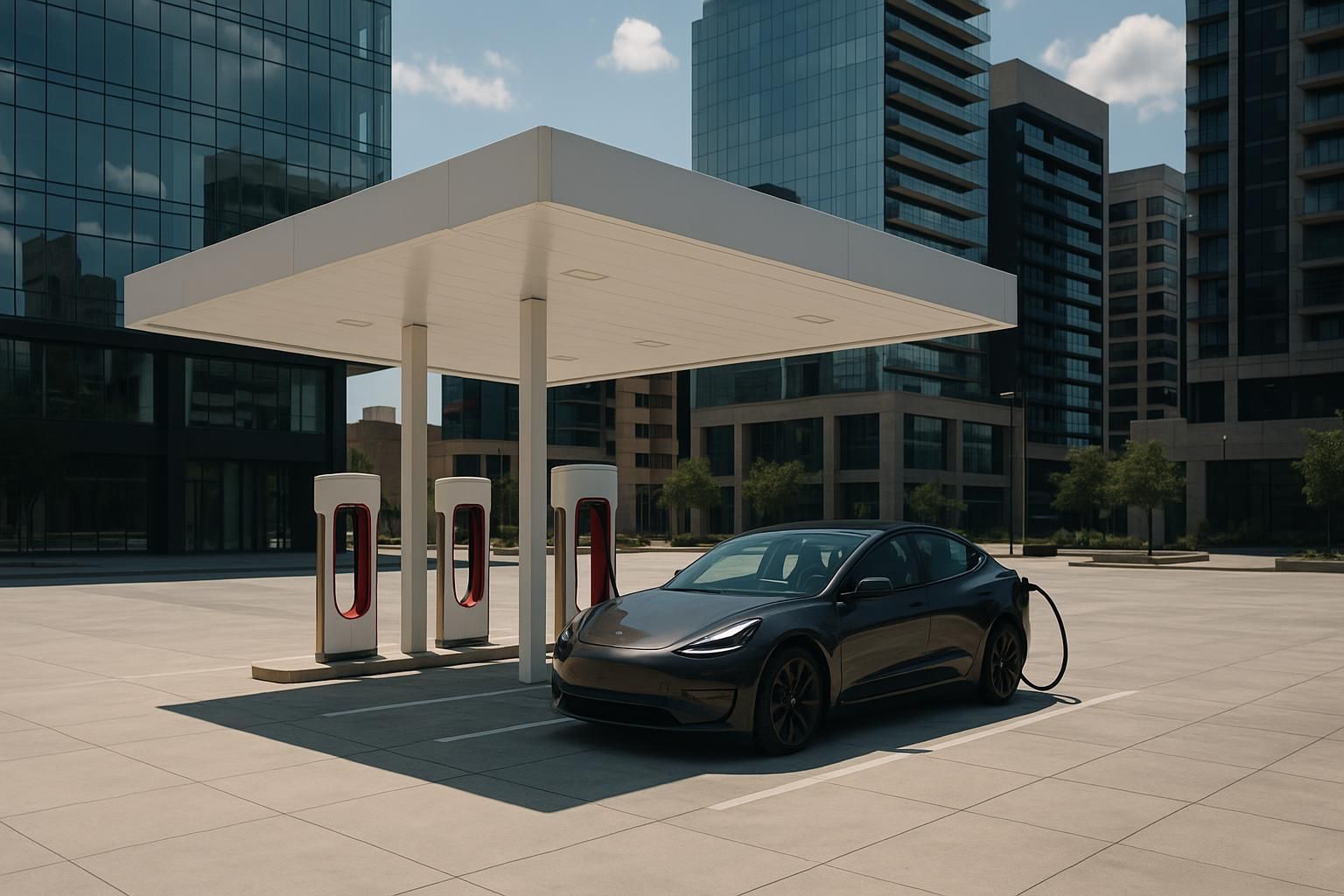 Supercharger Tesla en Zonamerica, Montevideo, Uruguay
