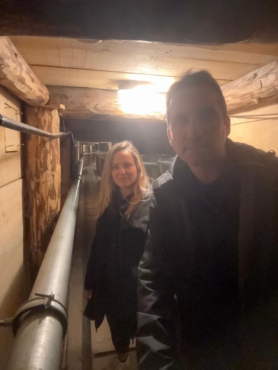 Carla and Gonzalo inside the Sarajevo Tunnel