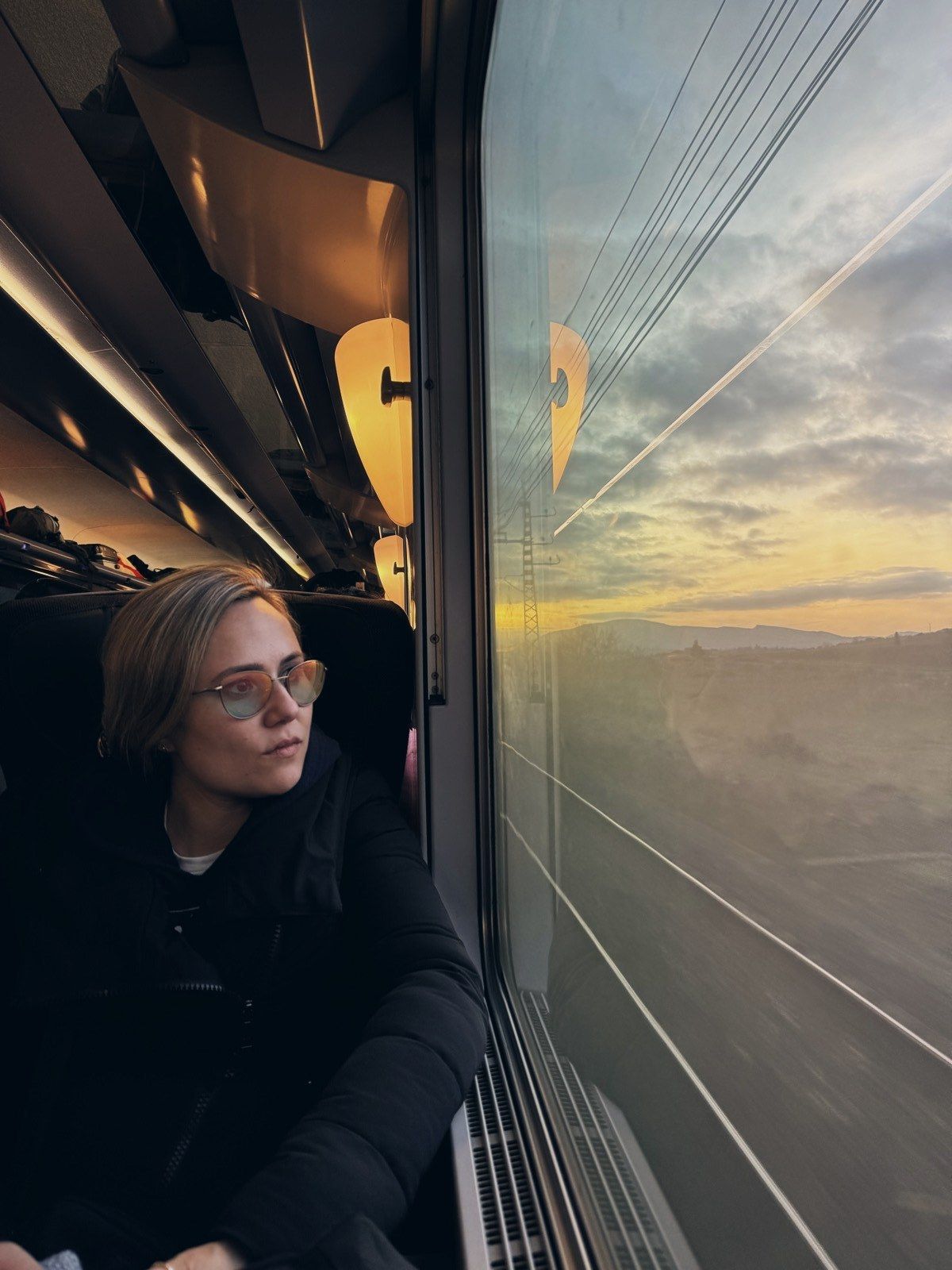 Sunset from the train