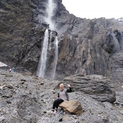une belle cascade !! en compagnie