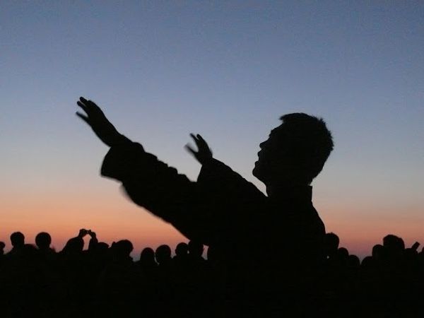 nous pratiquons sur la montagne EMEI