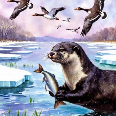 la loutre se nourrit