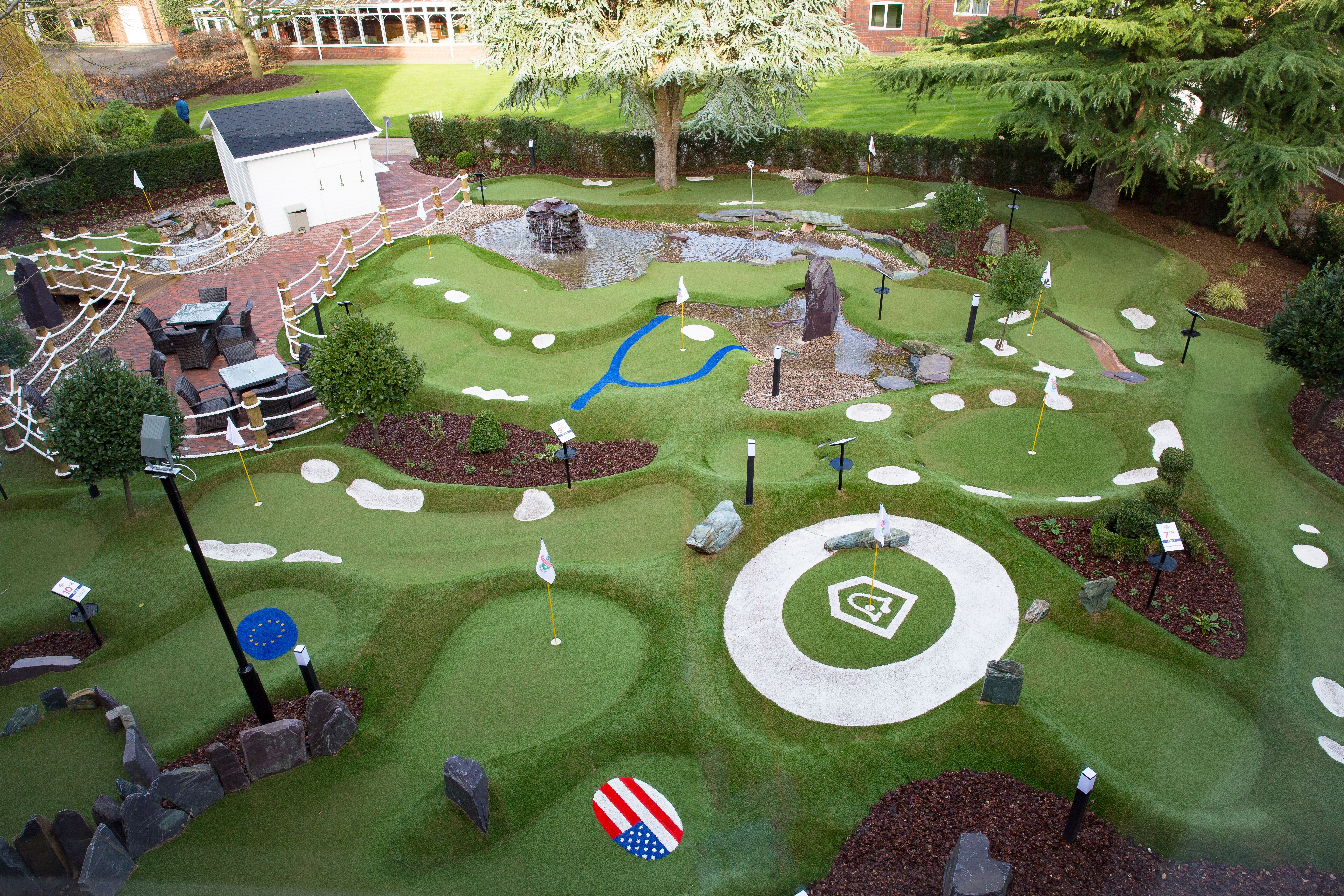 Ryder Legends Mini Golf course (Aerial Shot)
