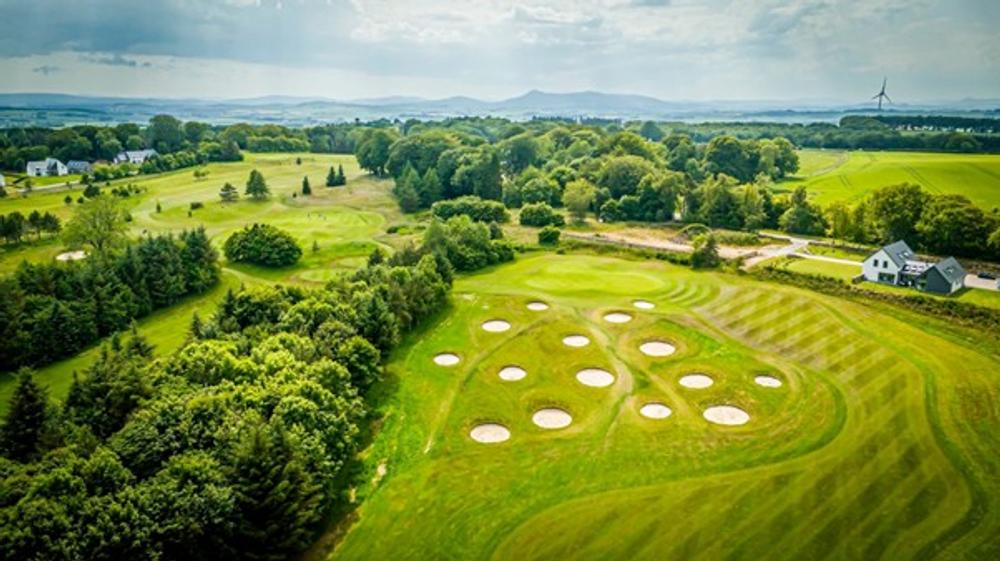 How many bunkers? The hard to hit 11th green at Meldrum House
