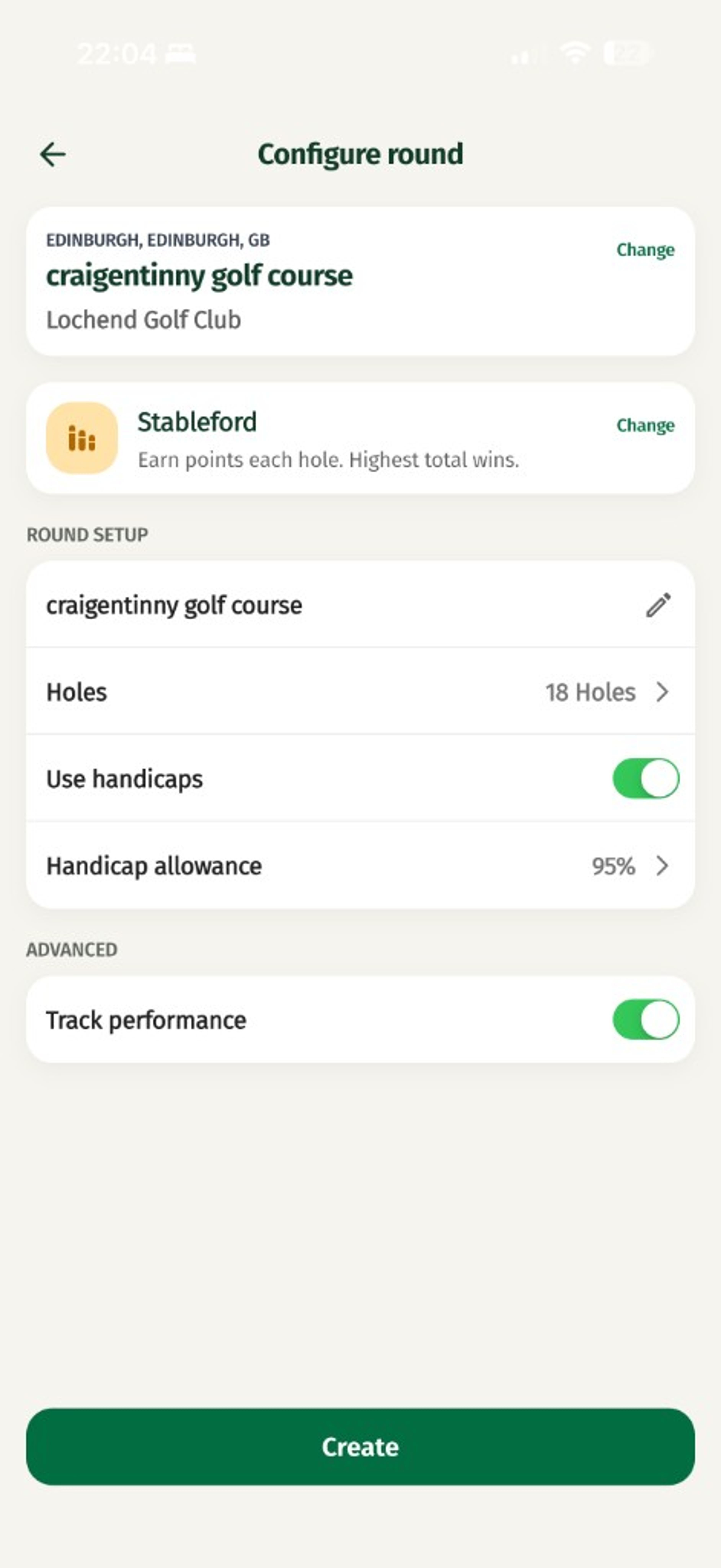 Configure a round screenshot