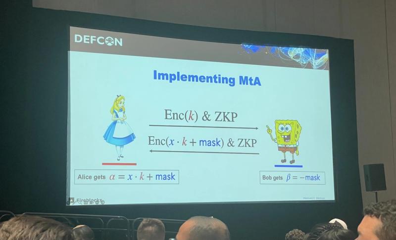 Vortragsfolie auf der DEF CON Security-Konferenz