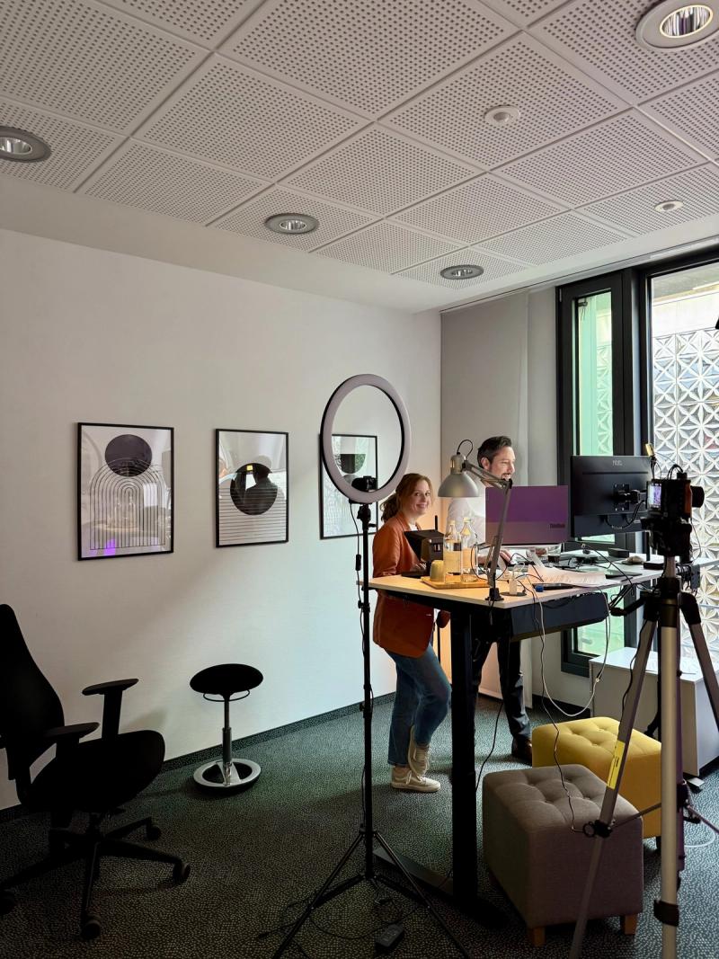 Aufbau fuer eine Aufzeichnung im Studio