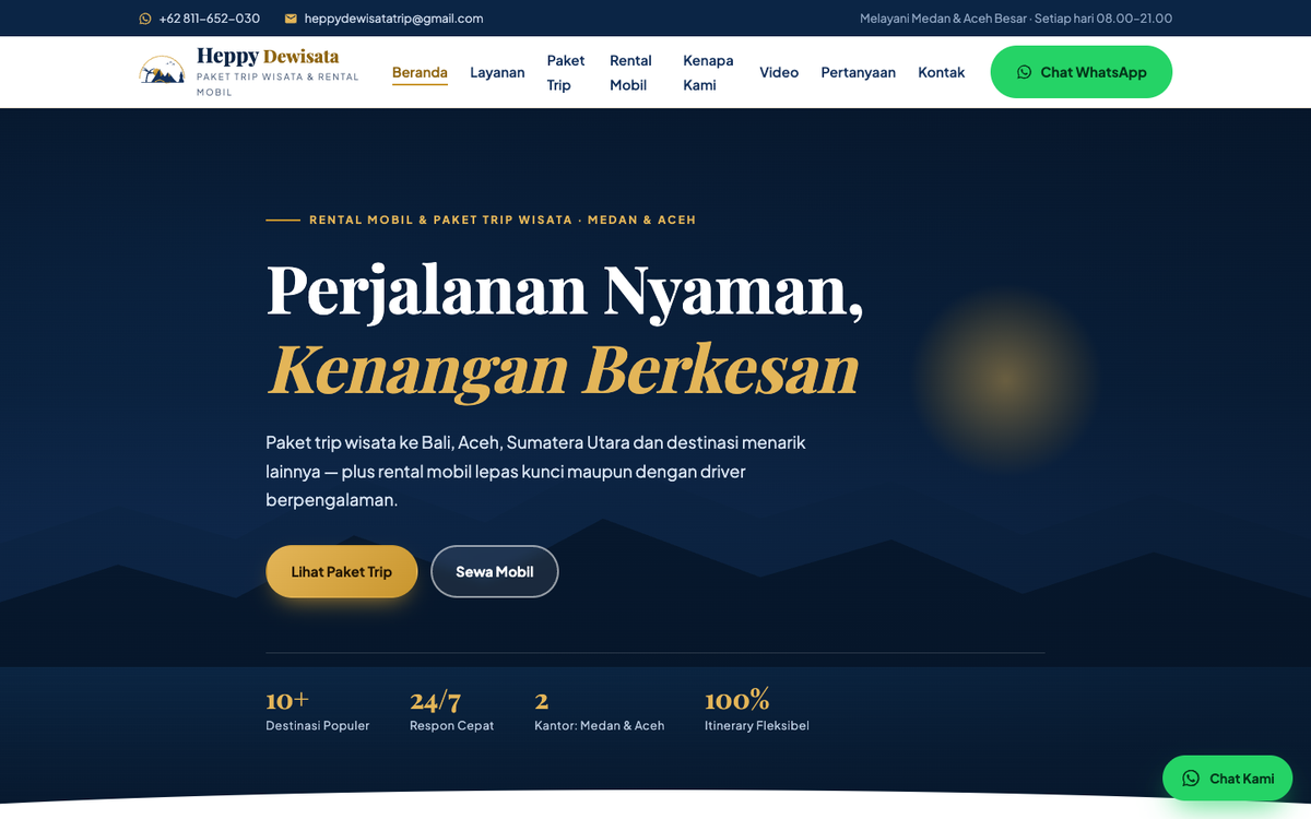Heppy Dewisata Website, image 1