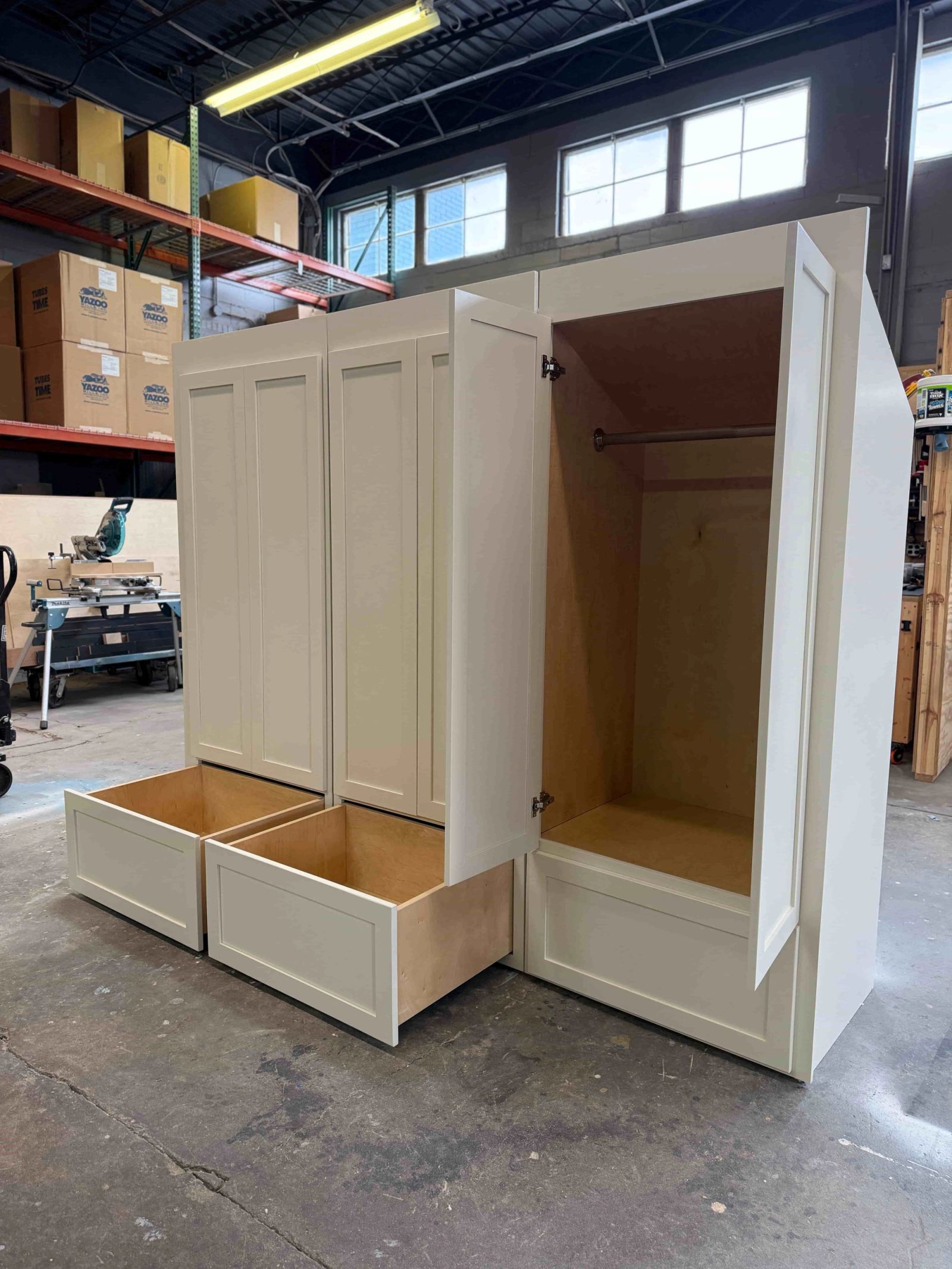 Wardrobe Cabinets in Woodshop