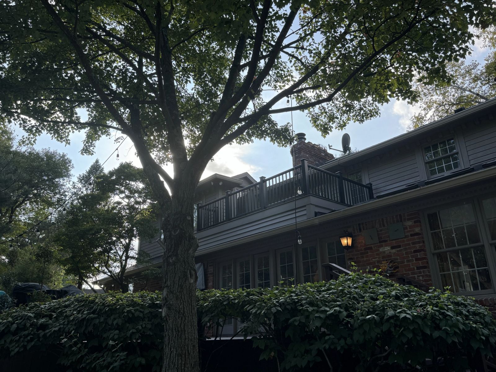 McCordsville rooftop deck construction showing structural platform installation