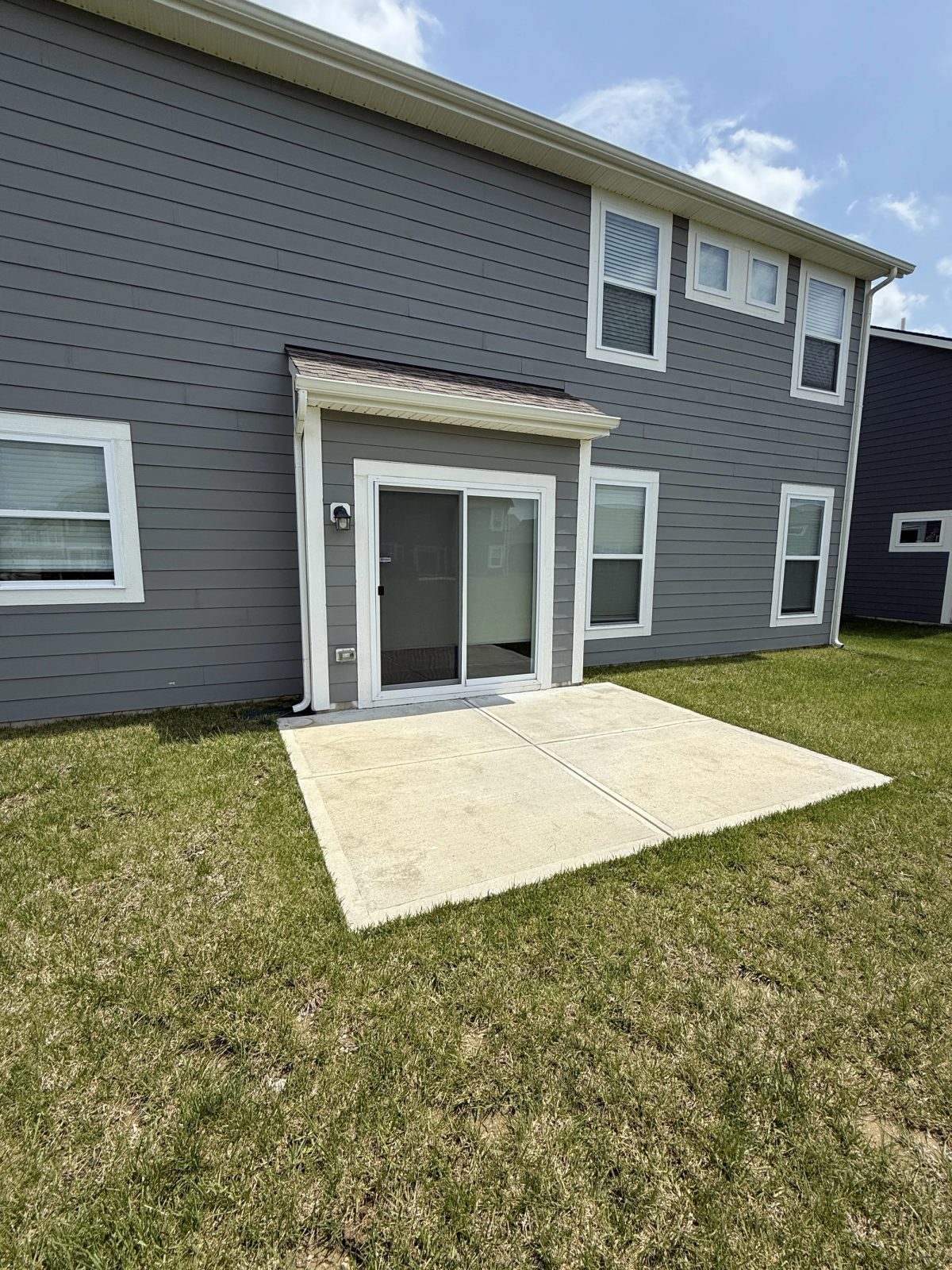 Before photo of outdoor patio in Beech Grove Indiana prior to room addition