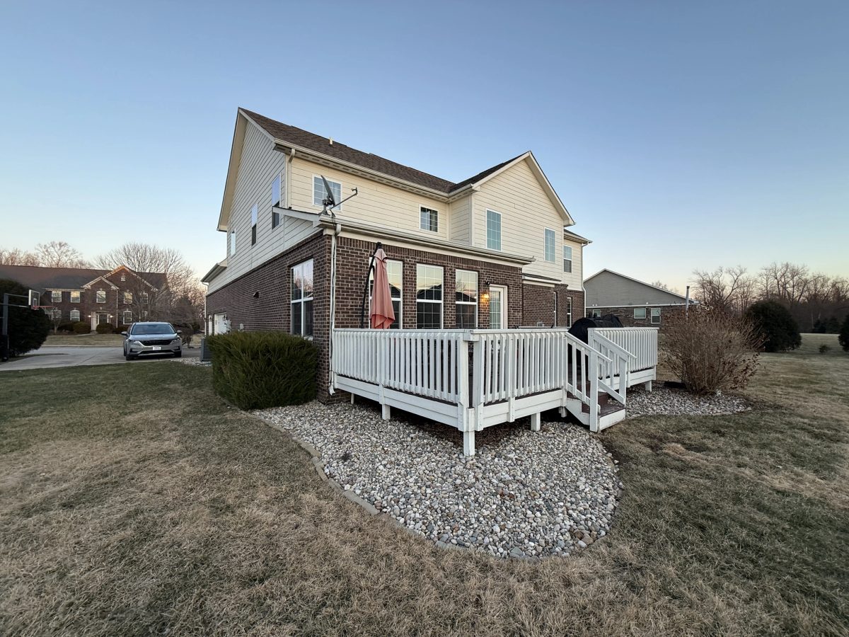 Before photo of Avon home prior to sunroom addition construction