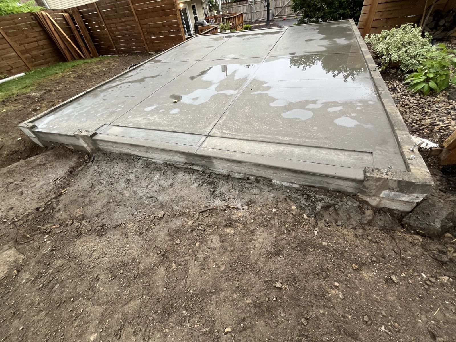 Finished Garage Foundation Pour