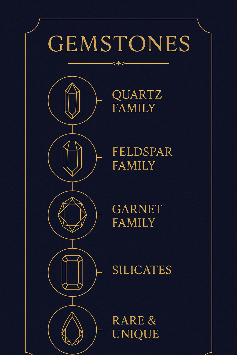Purple gemstone families infographic