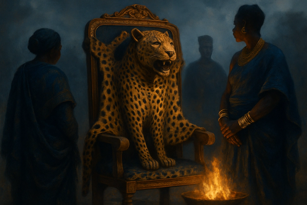 Leopard symbol of royalty and power in African heraldry