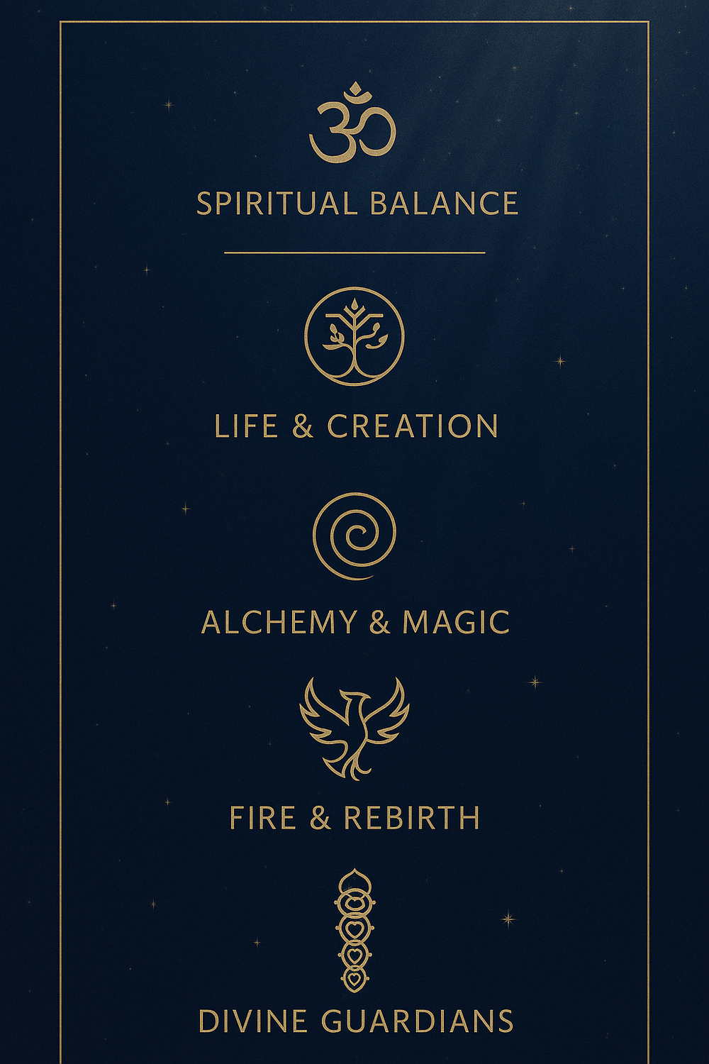 Infographic of seven categories of hope symbols