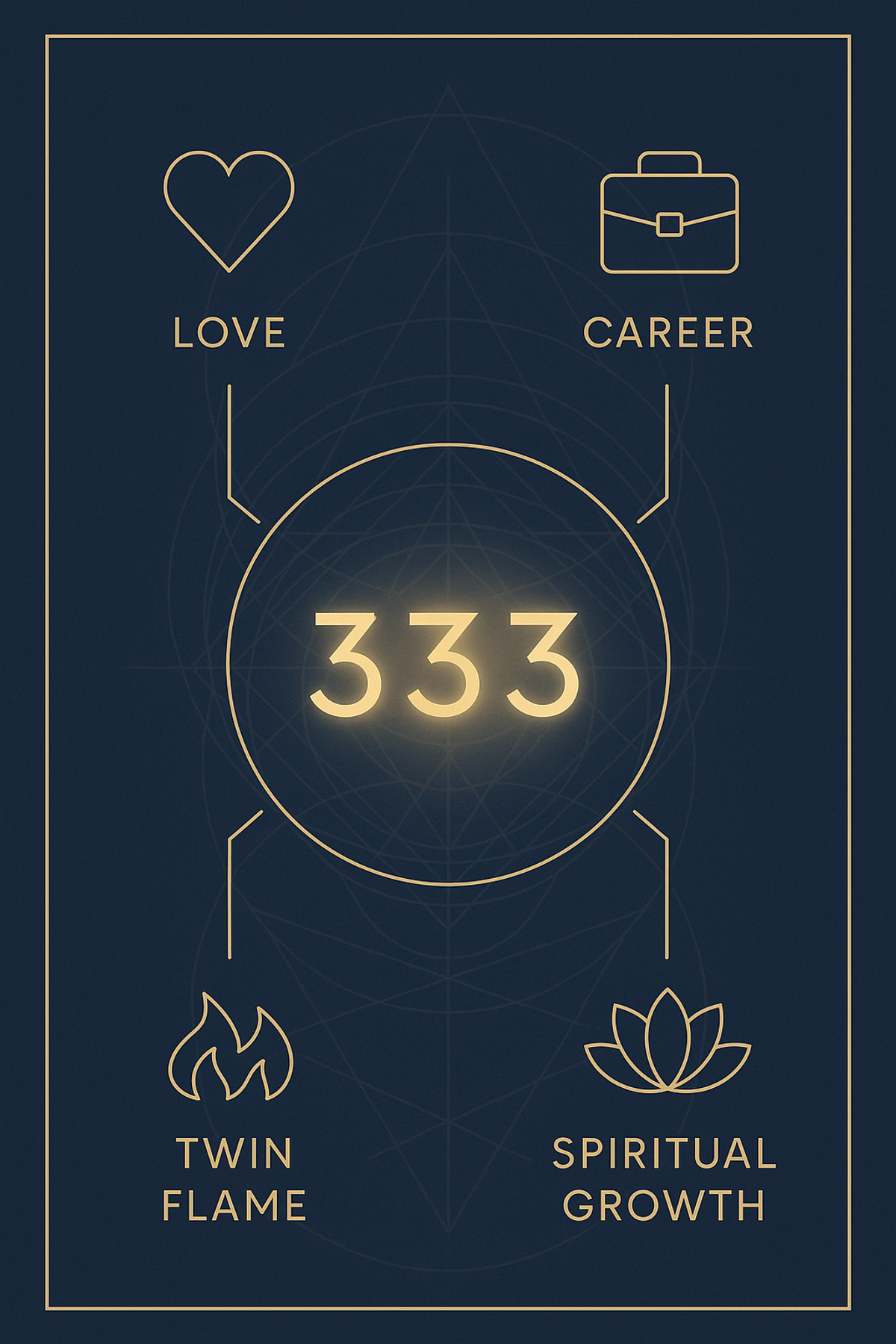 Angel number 3333 meaning at a glance infographic