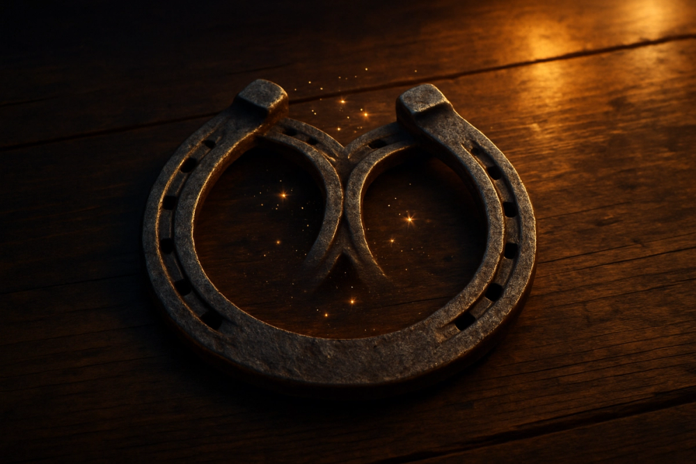 Double horseshoe symbol representing doubled luck and protection