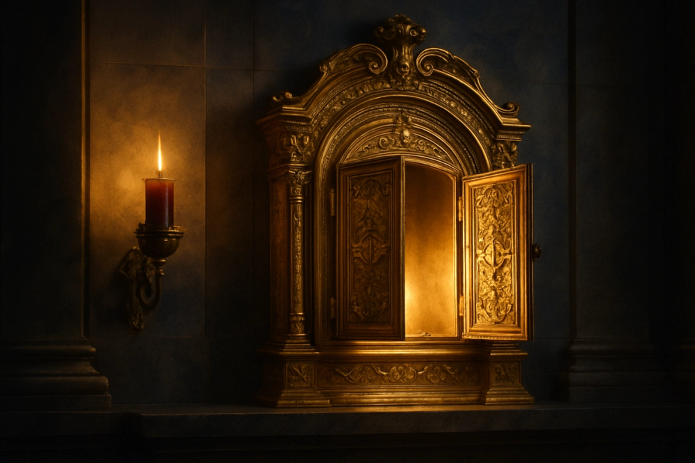 Tabernacle in a Catholic church