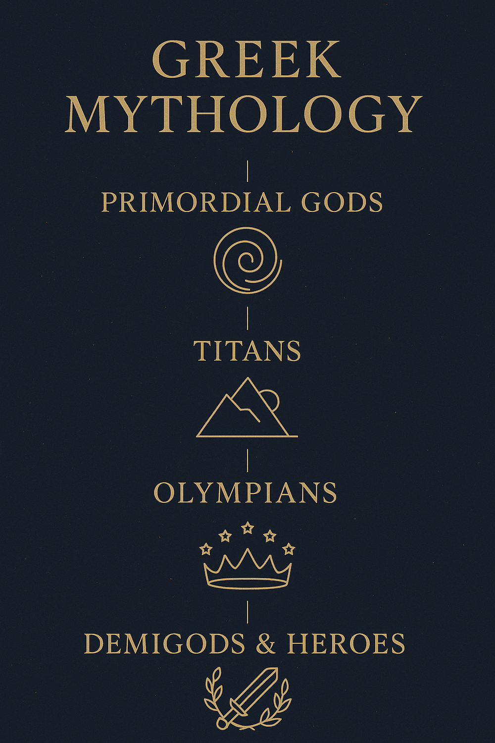 Greek mythology generations infographic