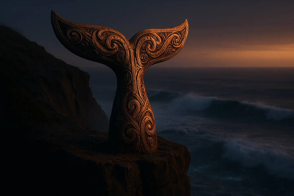 maori-whale-tail-carving-ancestral-symbol-ocean