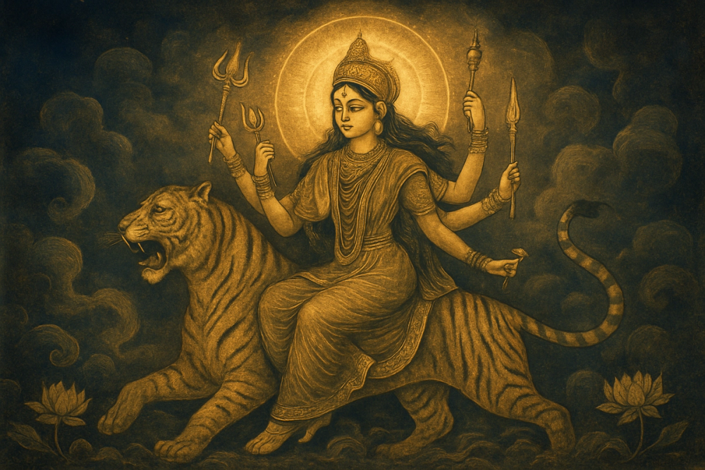 durga-goddess-riding-tiger-hindu-mythology