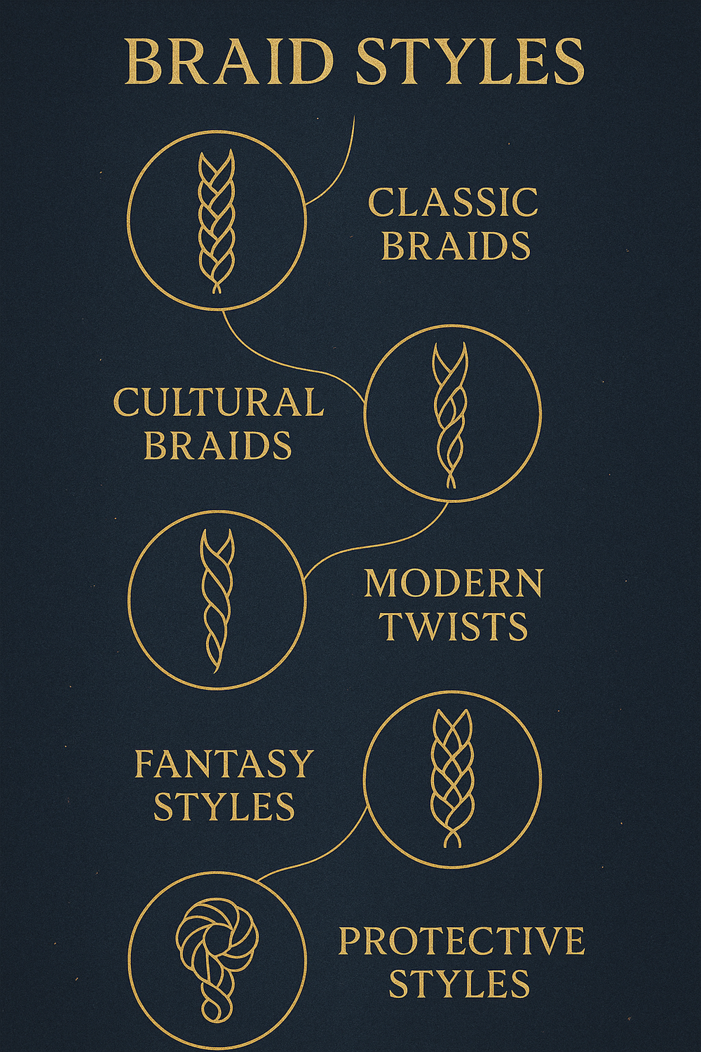 Infographic of braid style categories