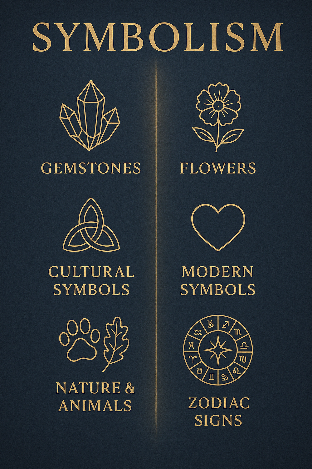 Infographic showing categories of friendship symbols
