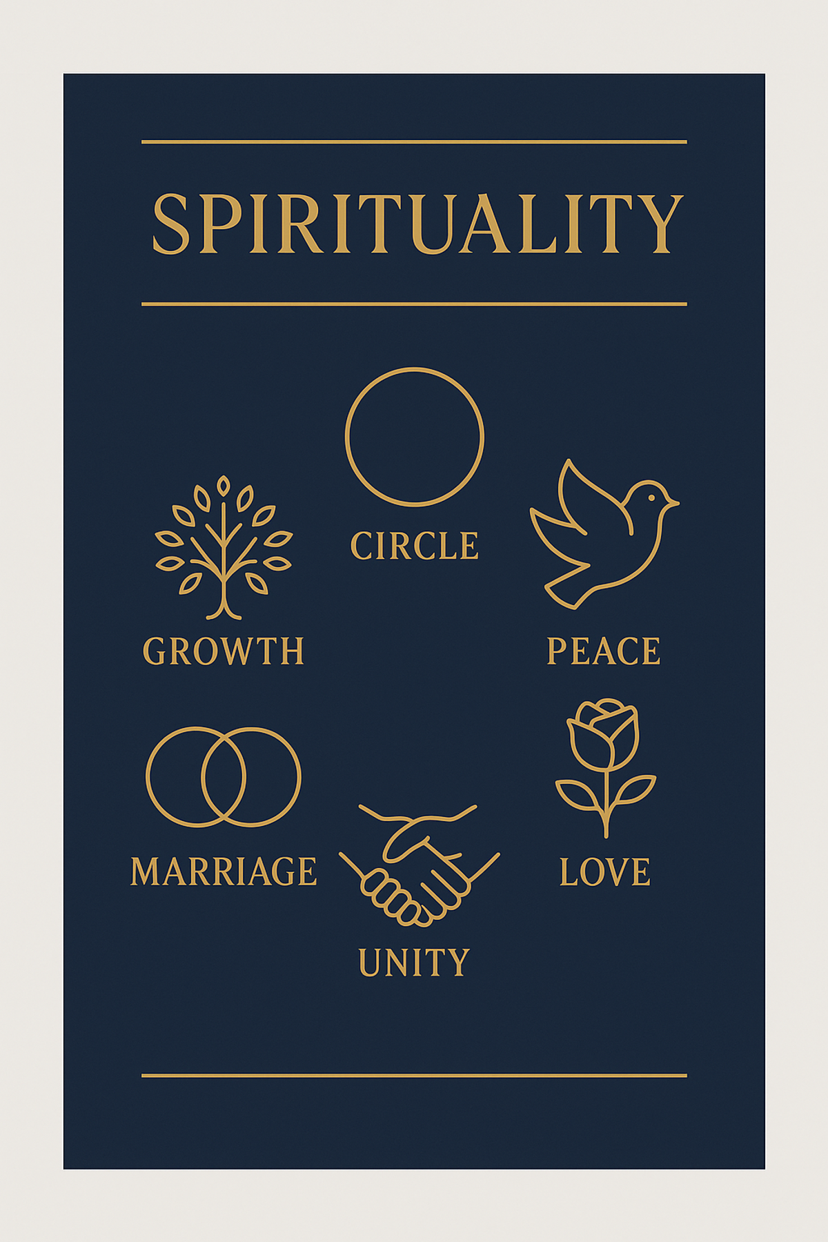 Infographic showing six iconic symbols of unity at a glance