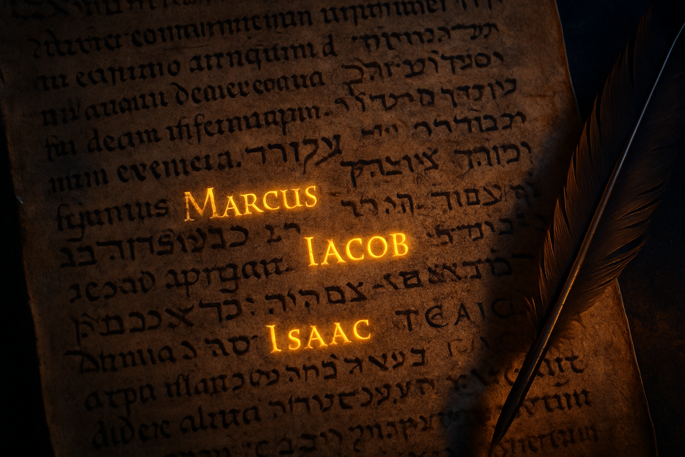 Ancient manuscript showing the linguistic origins of demon names