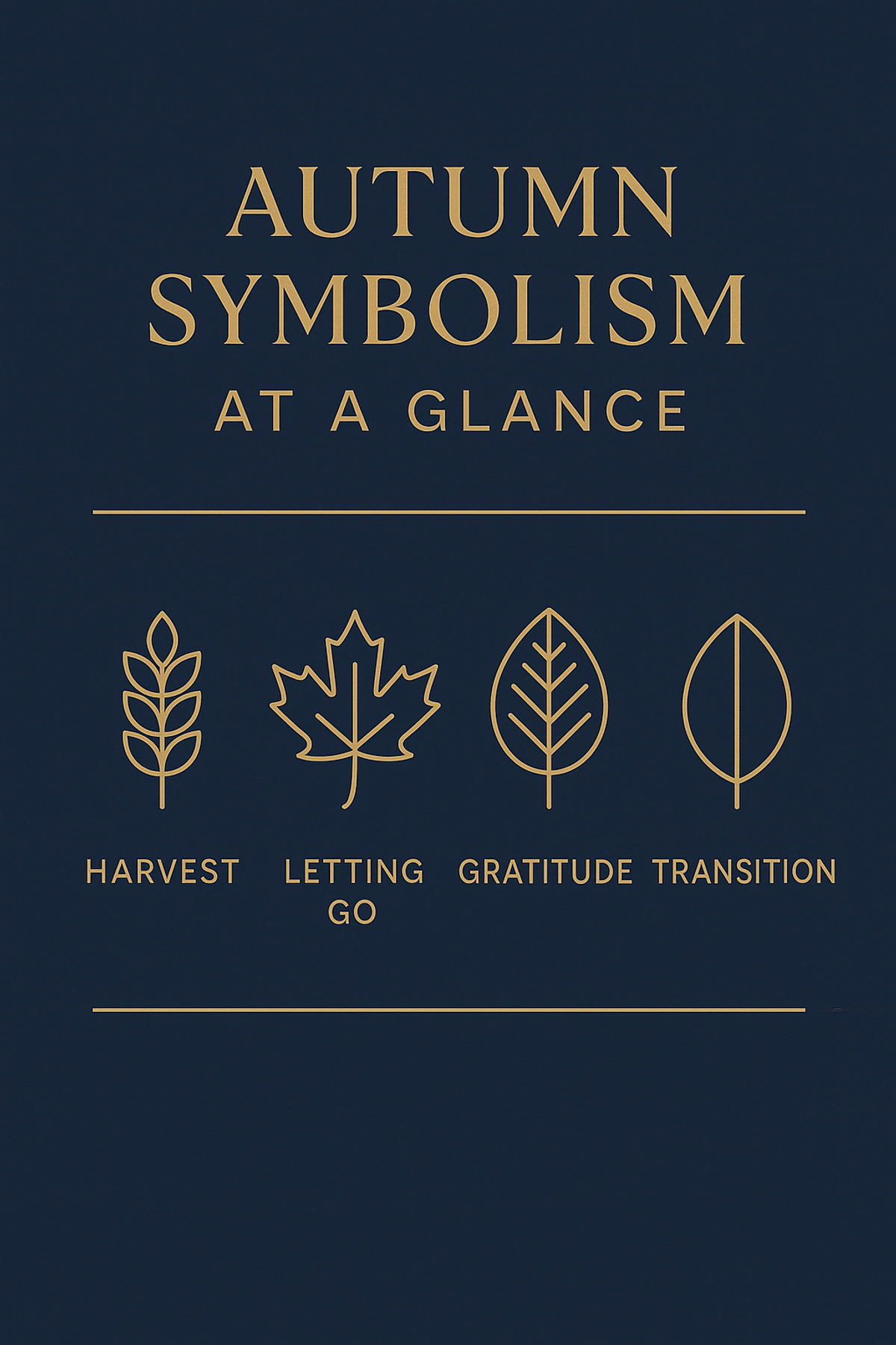 Infographic showing four core meanings of autumn symbolism at a glance