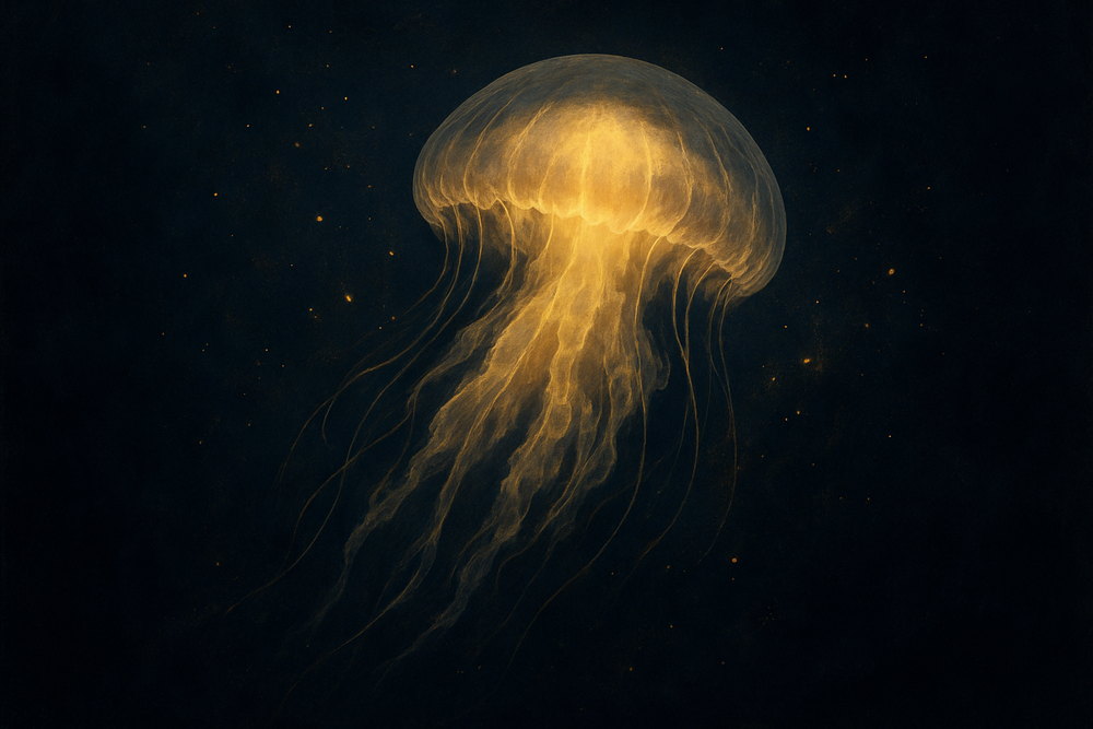 Glowing jellyfish symbolizing spirit animal energy