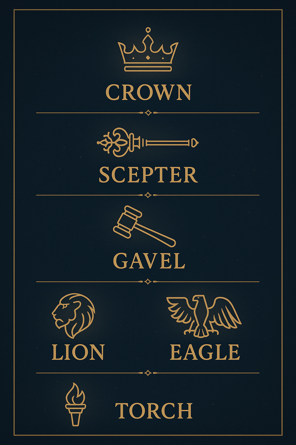 Infographic of key leadership symbols and their meanings