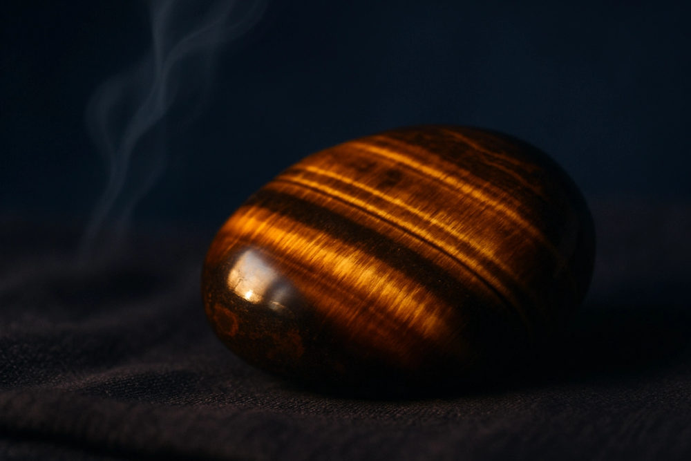 Tiger's Eye crystal used for Capricorn meditation