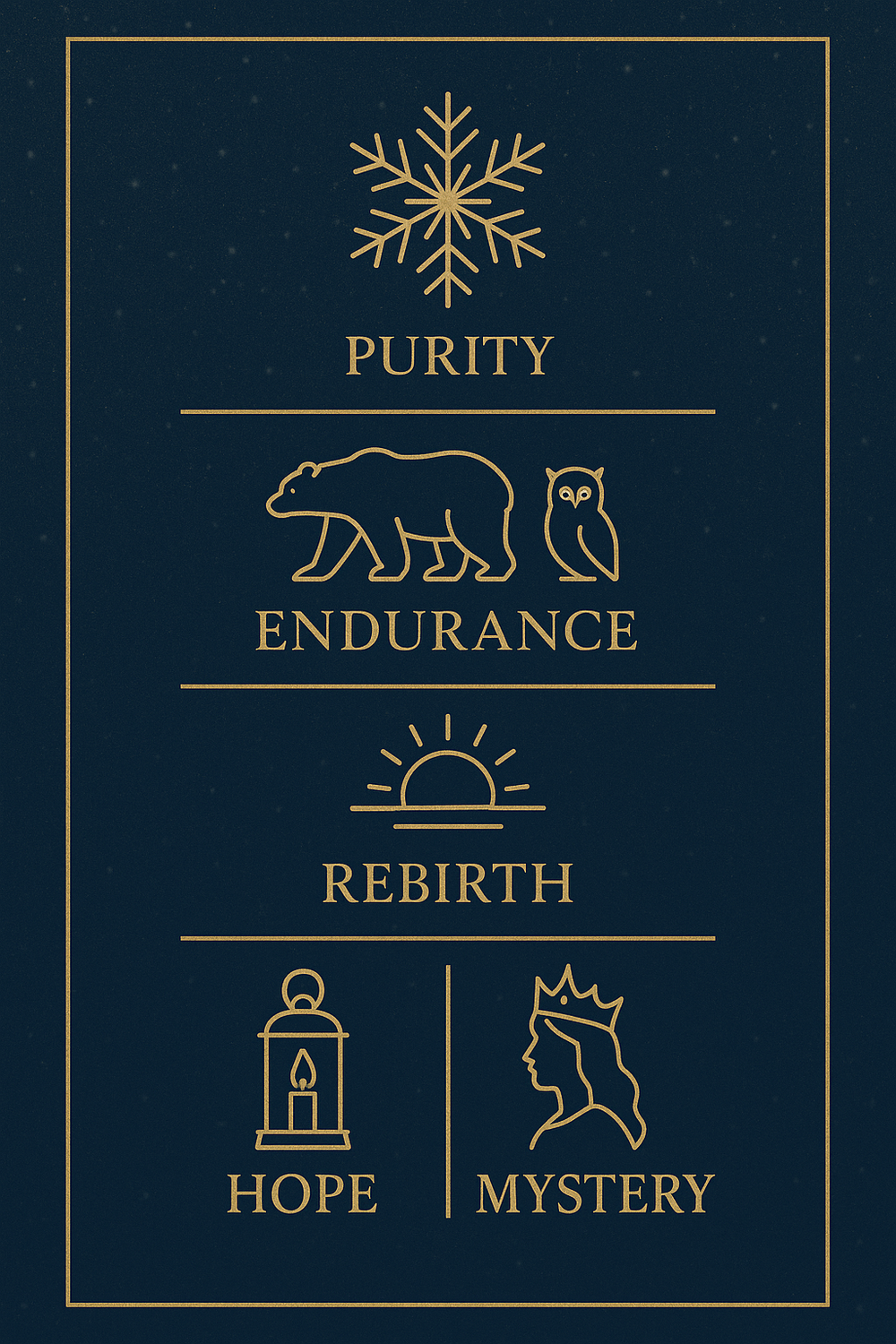 Infographic of winter symbolism meanings
