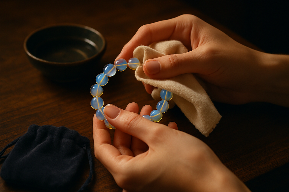 Cleaning and caring for an Opalite bracelet