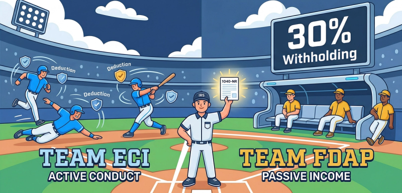 ECI vs FDAP: How the IRS Taxes US-Source Income for Non-Residents