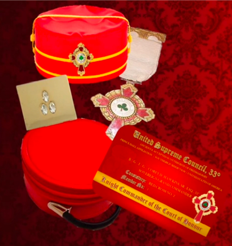 K.C.C.H. red cap — distinctive regalia of the Knight Commander of the Court of Honour