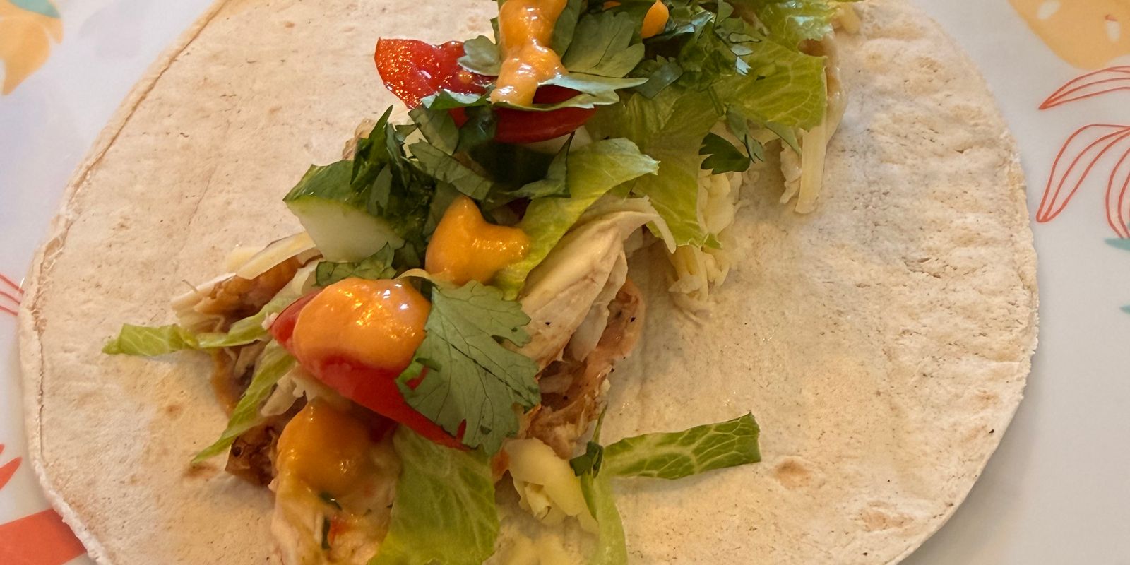 Rotisserie Pulled Chicken Tacos with Guacamole