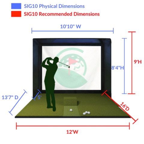 home golf simulator dimensions