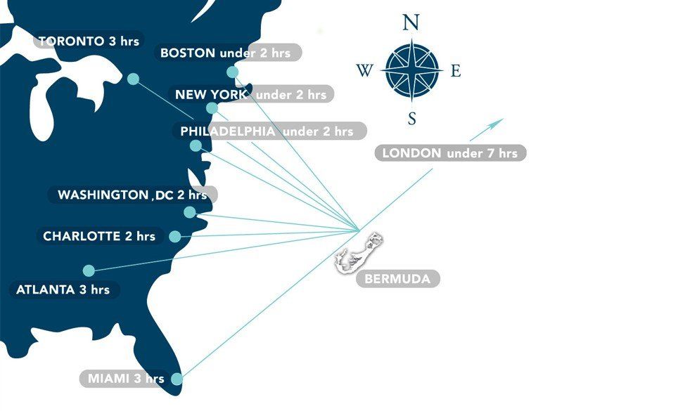 bermuda flight map