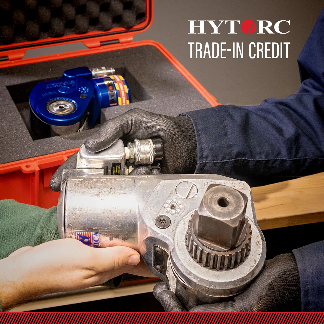 hytorc tool passed from one person's hands to another