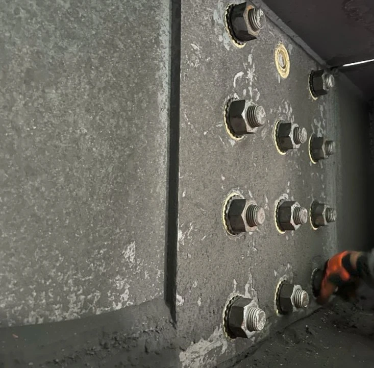 bolts on a bridge separator